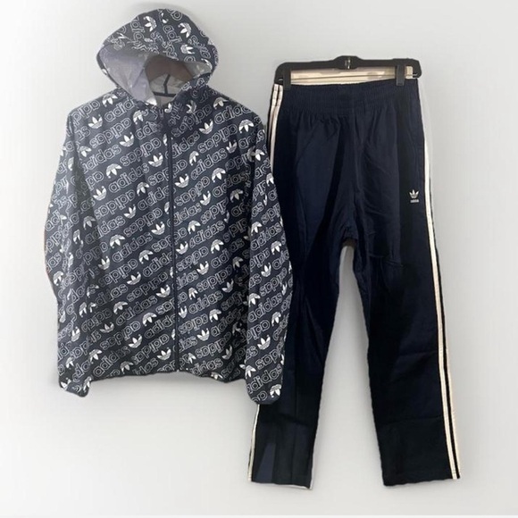 adidas Other - NWT Retro Adidas Men’s Windbreaker/Tracksuit Set Size Medium (SOLD AS SET)